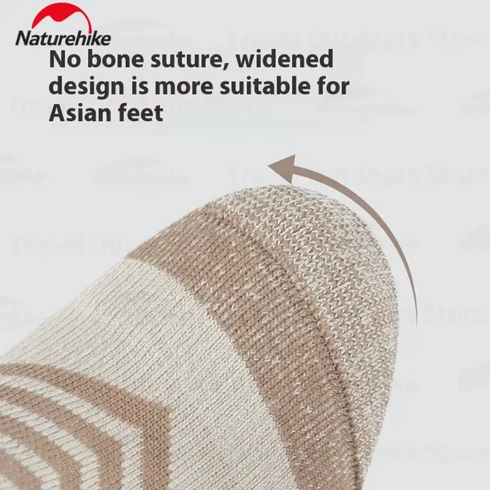 Chaussettes laine mérinos Naturehike randonnée pêche épaisses mi-mollet sport confort performance