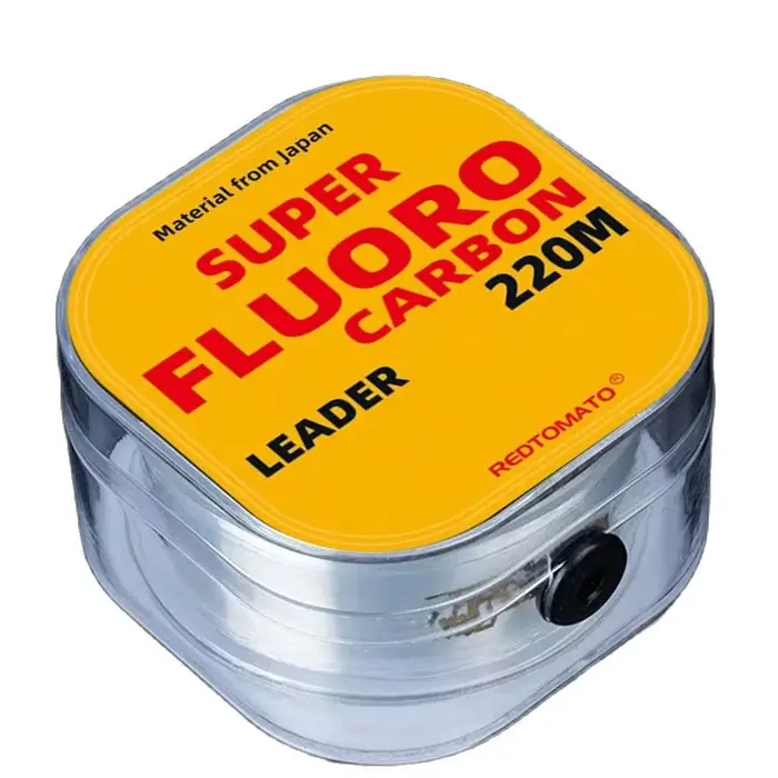 Ligne de pêche fluorocarbone REDTOMATO 220m, basse visibilité pour pêche à la mouche et pêche sportive