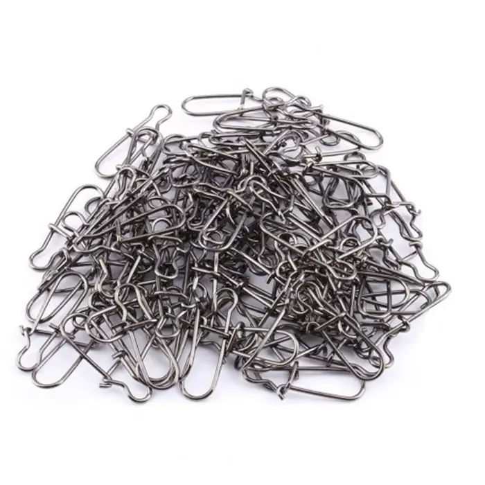 500 mousquetons acier inoxydable Fastlock pour leurres et hameçons - Accessoires pêche