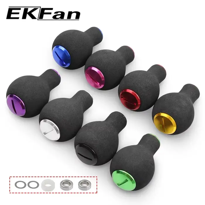 Poignées EKFan EVA pour moulinets Dawa Shimano - Forme gourde ergonomique pour pêche au lancer