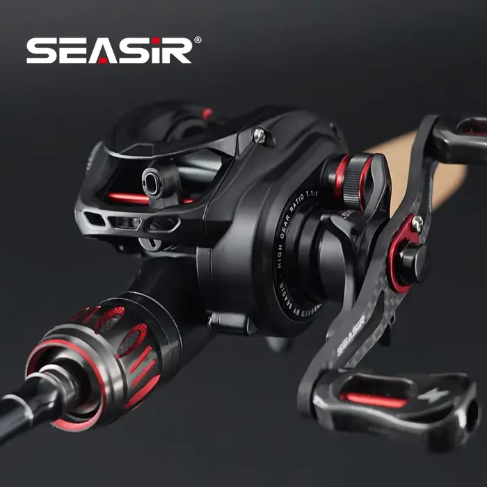 Moulinet baitcasting SEASIR MANSORY PRO ultralight carbone 131g double bobines 7+1 roulements