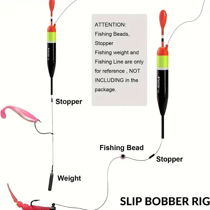 Lot de 5 flotteurs coulissants premium en balsa pour pêche en mer et eau douce avec