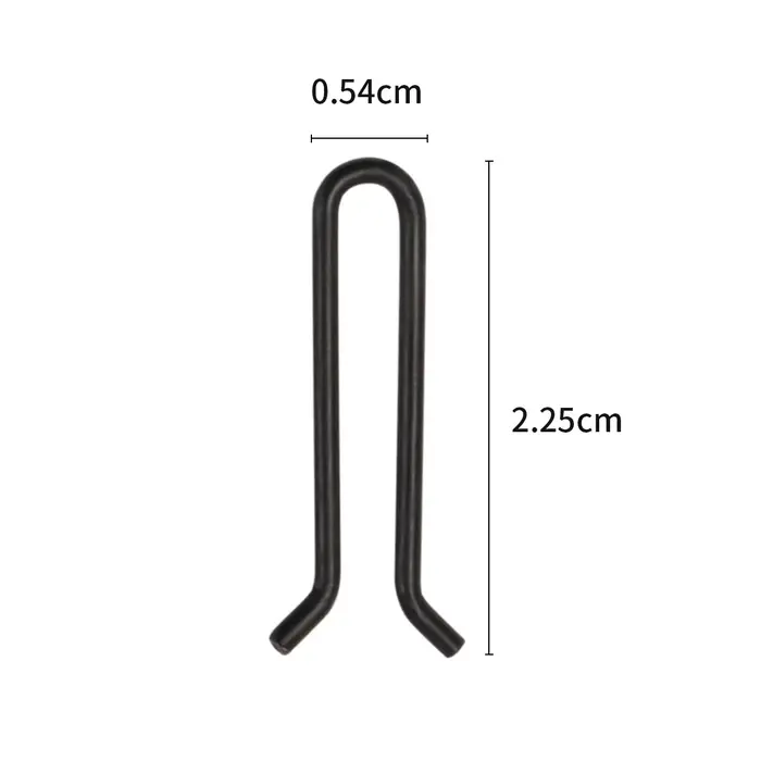 50 pièces plombs carpistes noir mat avec œillet en U - Accessoires de pêche clips de sécurité