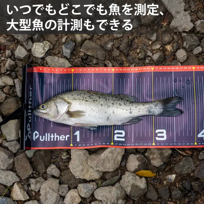 Règle à poisson pliable Pullther 135cm étanche - Mètre ruban adhésif pour mesurer vos prises de pêche