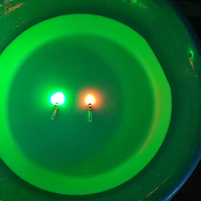 10 bâtons lumineux verts et rouges pour la pêche de nuit avec piles CR322, accessoires de pêche luminescents