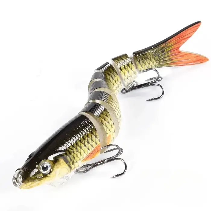 Leurre articulé swimbait multi-joints - Appât bionique coulant lent pour truite et black bass
