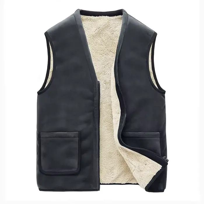 Gilet polaire chaud hiver sans manches velours épais 6XL pour homme pêche confort grand froid