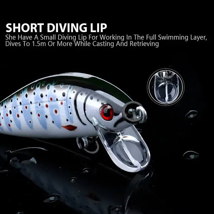 Leurre dur VTAVTA Sinking Minnow 7cm pour truite, brochet et pêche en mer - Leurres carnassiers
