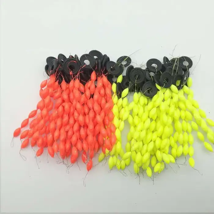 10 Flotteurs 7 Étoiles Jaune Rouge pour Pêche à la Carpe, 60 Pièces en Mousse Space