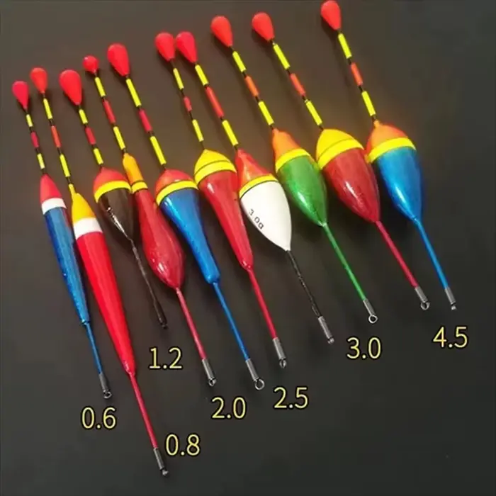 Promotion 10 flotteurs de pêche mélange tailles couleurs mousse pour accessoires matériel pêche