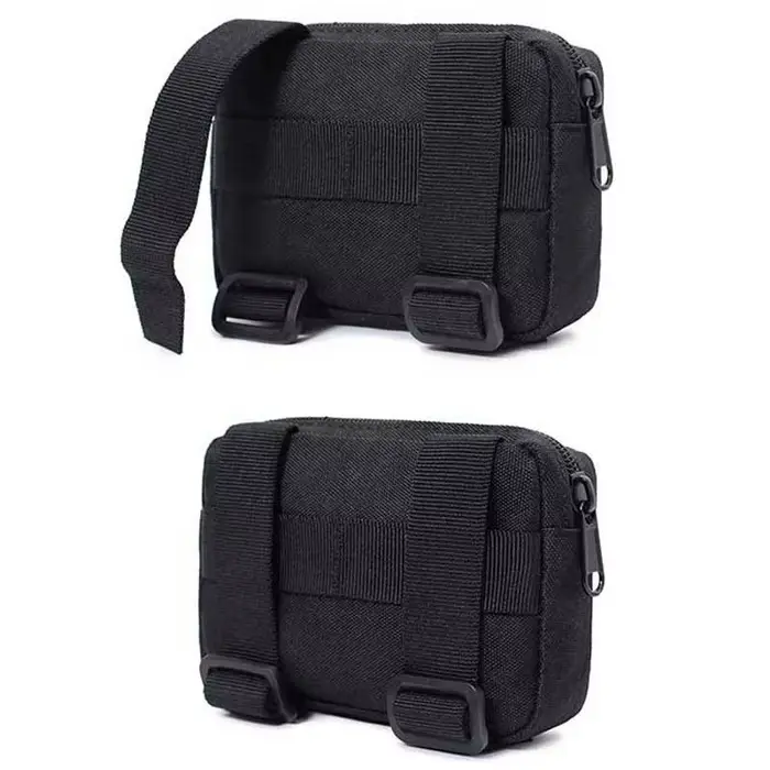 Ceinture tactique double couche MOLLE avec poche banane pour pêche et camping