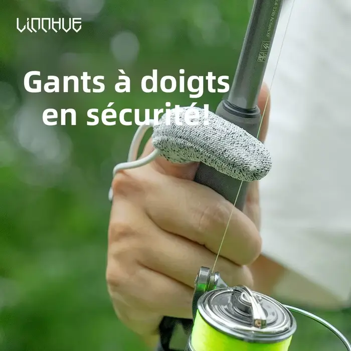 Gants de pêche résistants anti-coupure, protection doigt unique pour lancer et contrôle de ligne