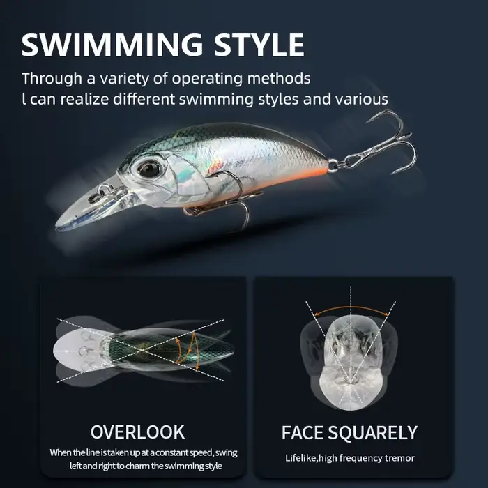 Leurre jerk crank MEREDITH M65 flottant 14g 11 couleurs - wobbler professionnel profondeur 2.0-2.5m pêche