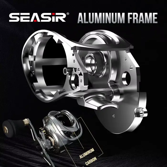 Moulinet baitcasting Megacuda Seasir 15KG drag - Cadre aluminium pour jigging mer