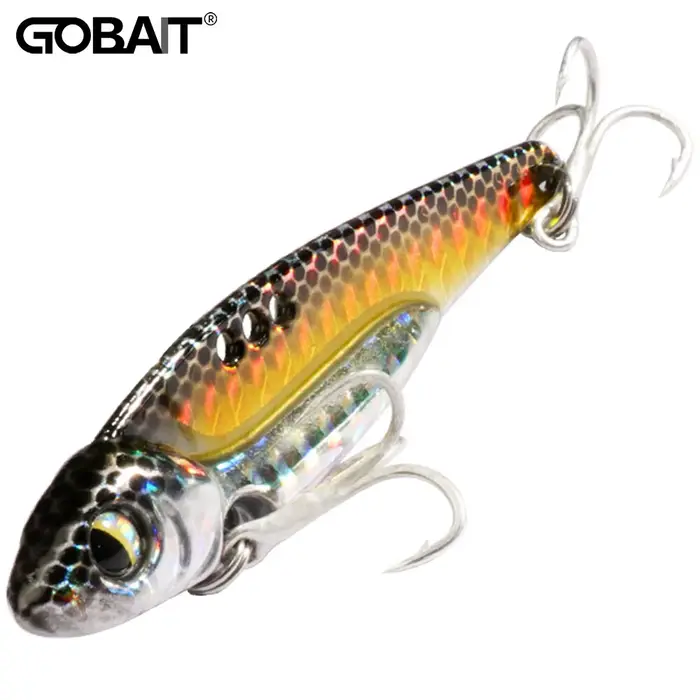 Leurre de pêche VIB métal 7g 10g 18g, leurre dur cuiller vibrante avec hameçon triple pour