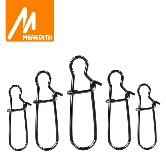 Connecteurs pêche Meredith 50 pièces mousquetons rapides émerillons solides anneaux sécurité