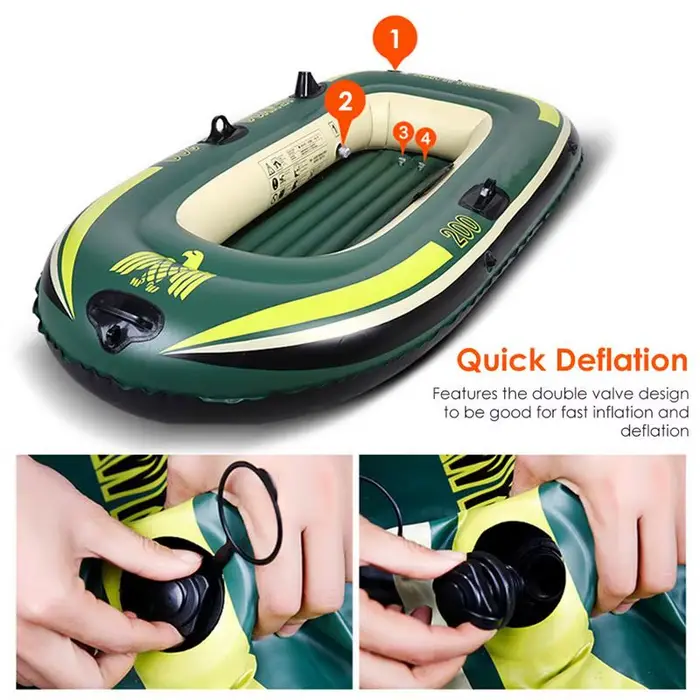 Bateau de pêche gonflable PVC pliable - Kayak robuste pour dérive pêche et rafting en rivière