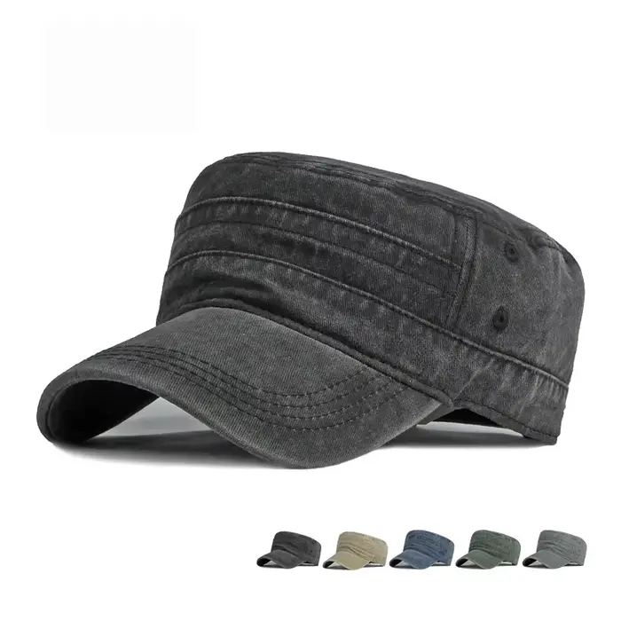 Casquette été pêche armée visière courte homme femme coton lavé soleil