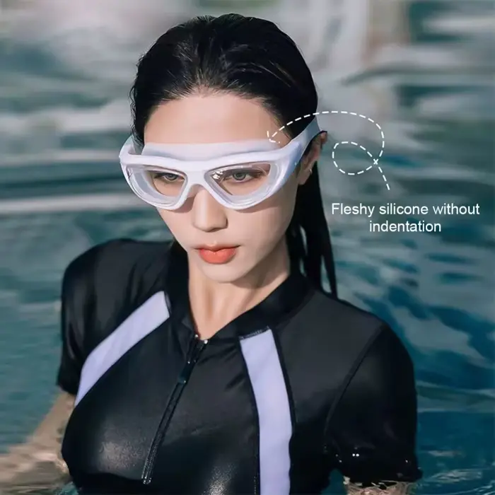 Lunettes de natation HD anti-buée étanches confortables pour entraînement professionnel adulte