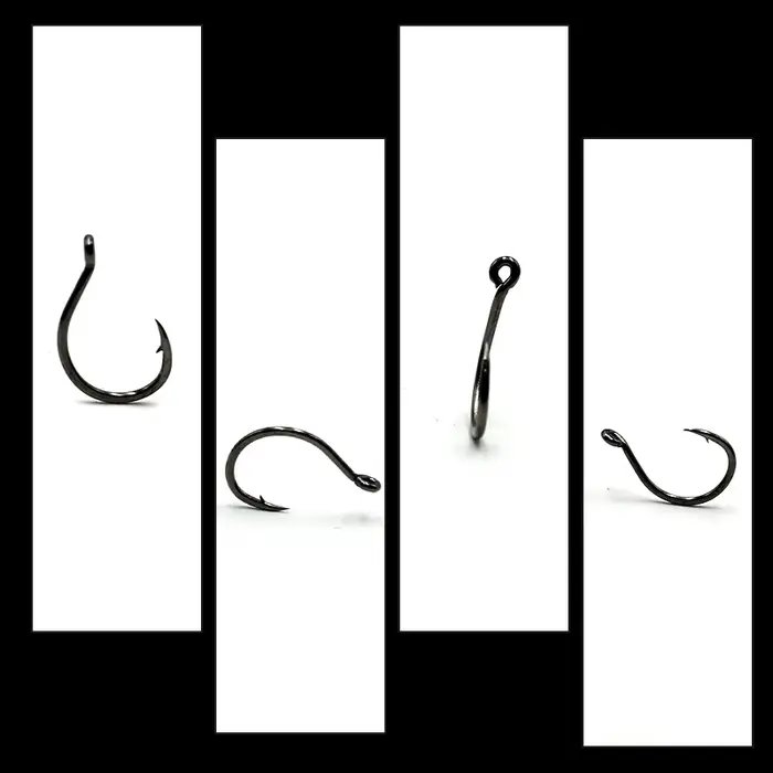 Hameçons pour carpe 20 pièces en acier carbone avec ardillon pour montages de pêche spécifiques