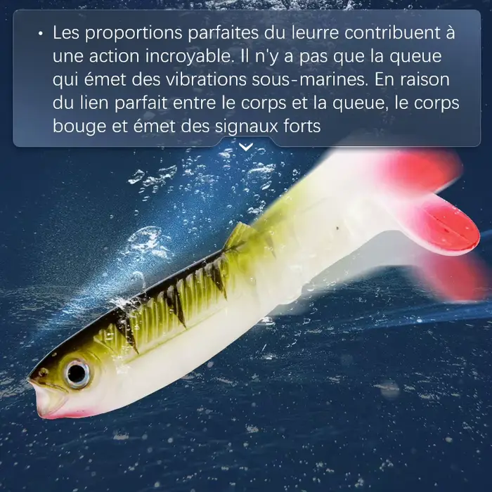 Leurres souples MEREDITH Cannibal Baits 80-125mm shad silicone - appâts artificiels pour bar