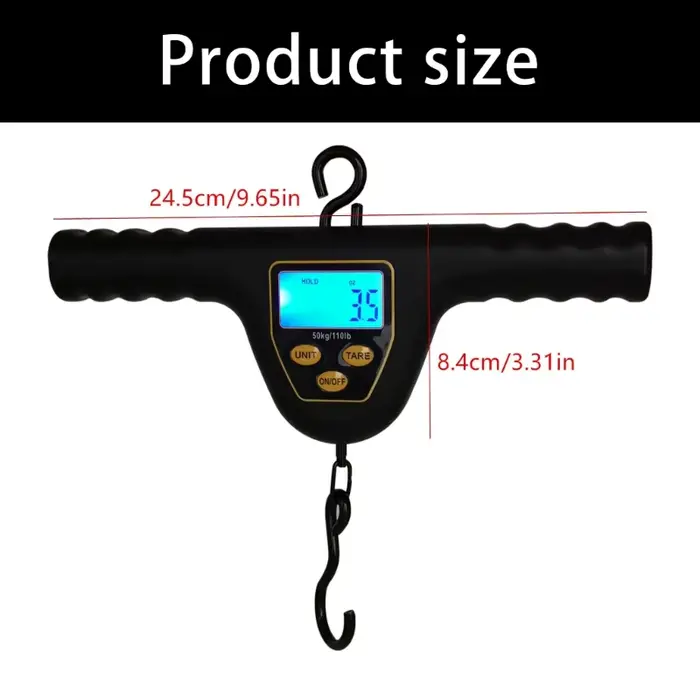 Balance pêche ABS 50kg LCD pliable - Équipement extérieur durable pour pêcheurs passionnés