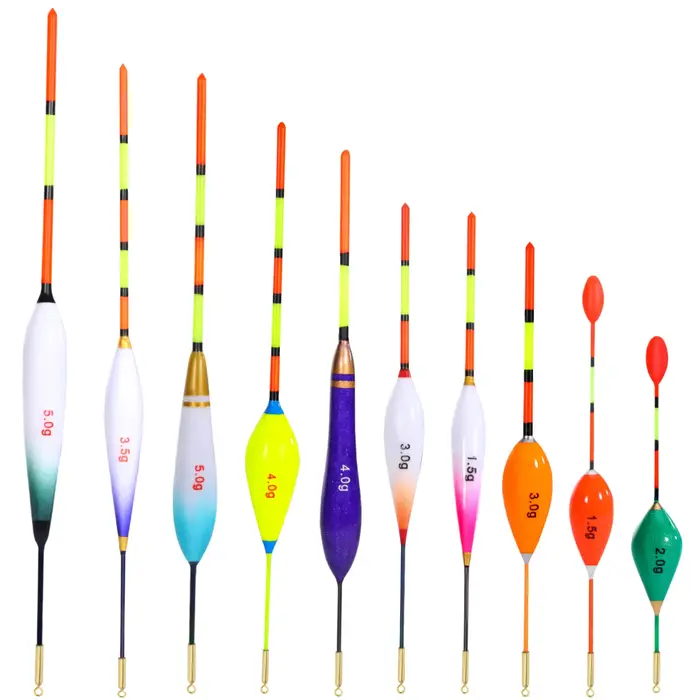 Set de flotteurs Sougayilang 10 pièces - Flotteurs mousse dure, bois coulissant pour truite et perche