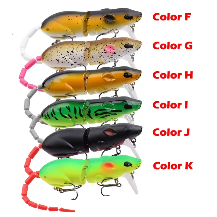 Leurre souris flottant 15,5g pour pêche du brochet et du black bass, appât artificiel rongeur