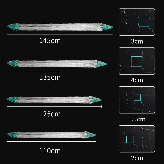 Filet maillant pêche monofilament 30 mètres - Piège à poissons pour pêche extérieure