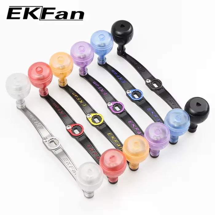 Moulinet ultraléger EKFAN 140mm 24g avec poignées alliage et boutons acrylique pour bricolage