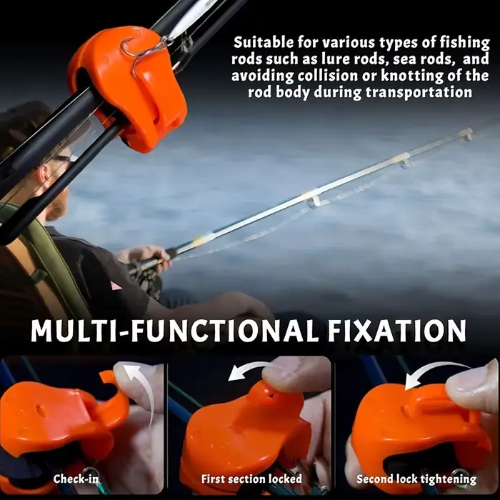 Support de canne à pêche portable à fixation rapide - Organisateur de matériel sans outil