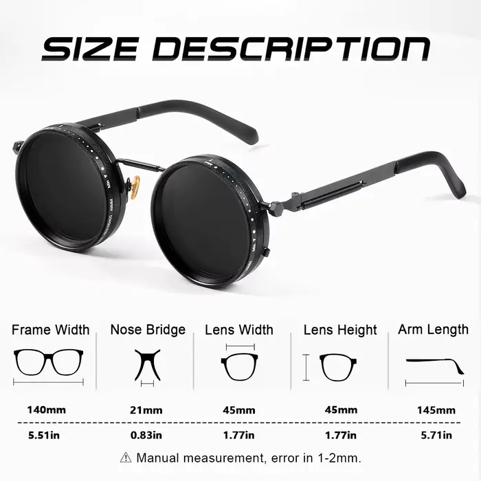 Lunettes de pêche polarisées CRIXALIS ND9 réglables - Homme Femme Rétro Punk UV400 pour extérieur