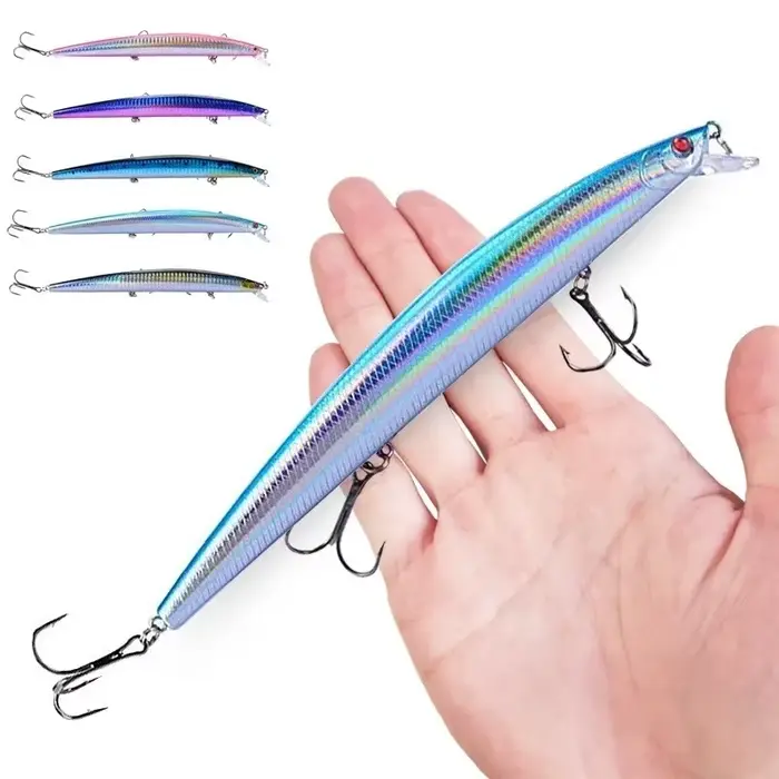 Leurre Minnow Laser 18cm 24g - Crankbait Dur 16 Couleurs pour Pêche en Mer Gros Prédateurs