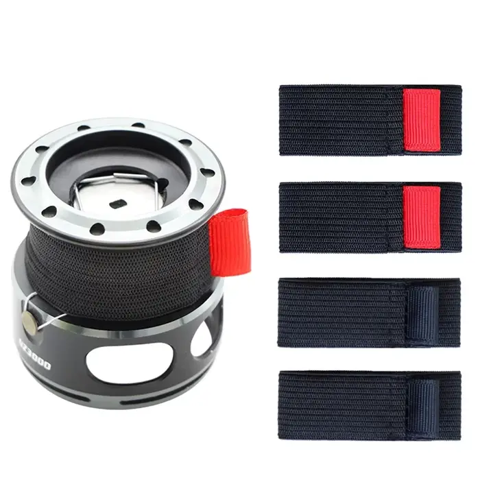 Lot 4 ceintures élastiques de protection pour bobines de moulinet accessoires pêche