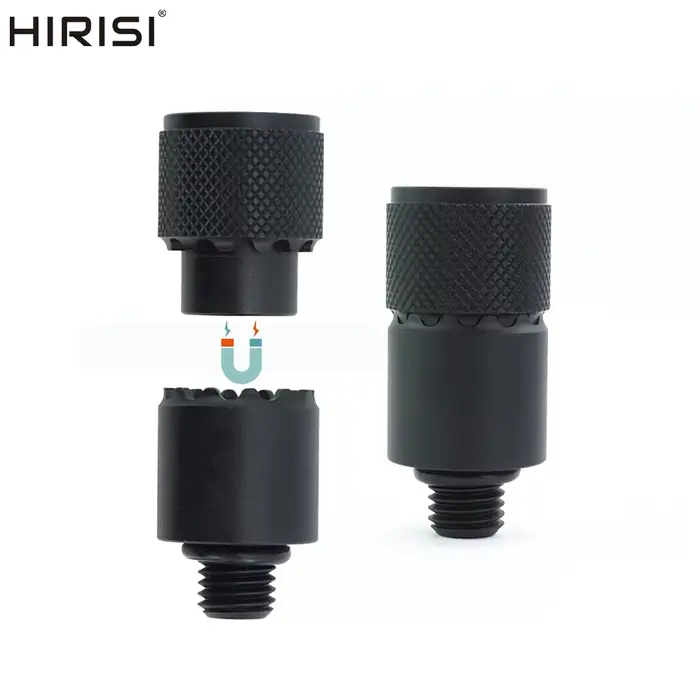 Connecteur à changement rapide en aluminium Hirisi pour alarmes de pêche à la carpe et rod pod AQ210