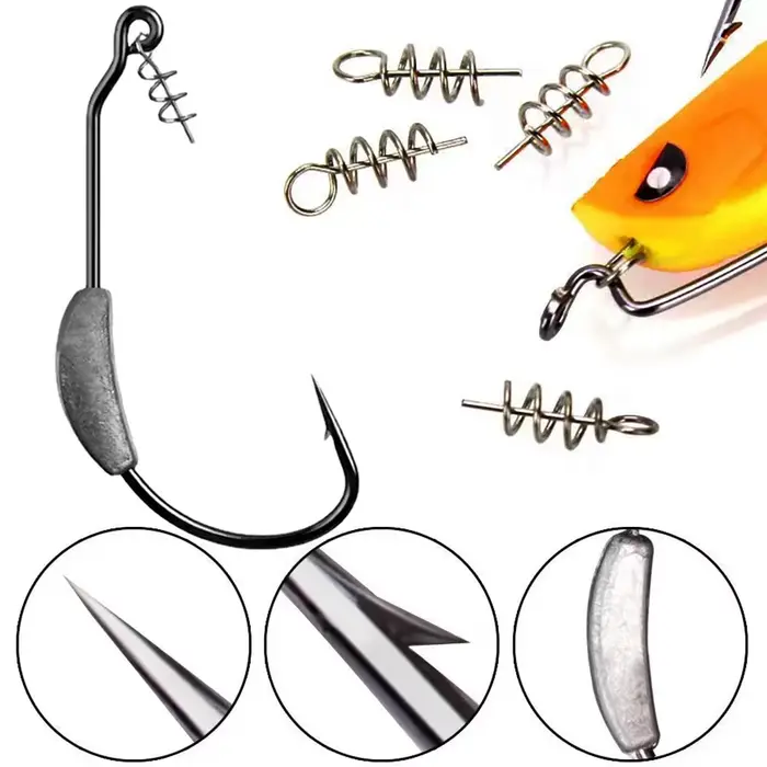 10 hameçons offset jig crank 2g 3g 5g 7g pour Texas rigs pêche leurres souples worm