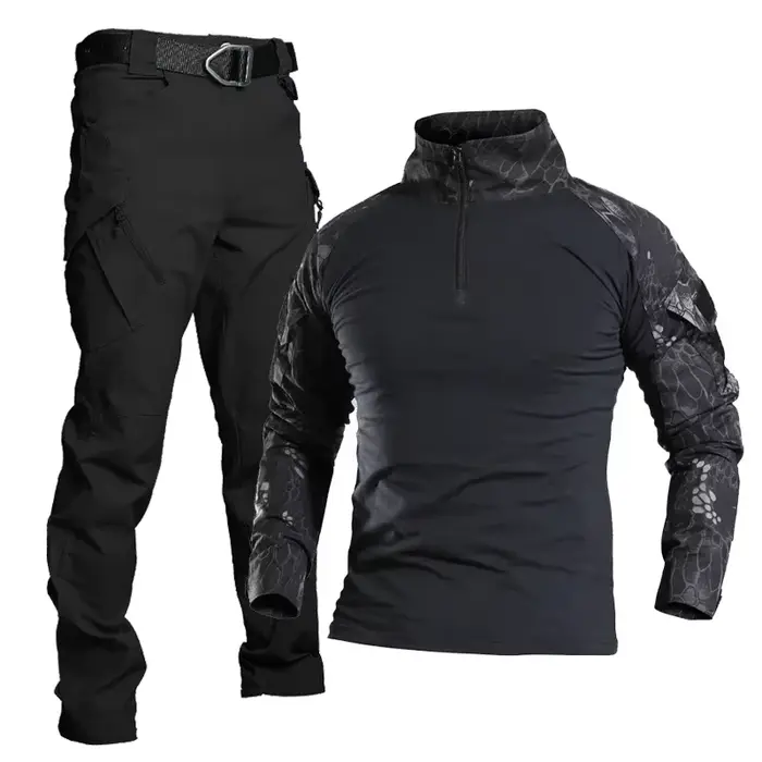 Uniforme chasse été pêche tactique manches longues pantalon camping camouflage homme