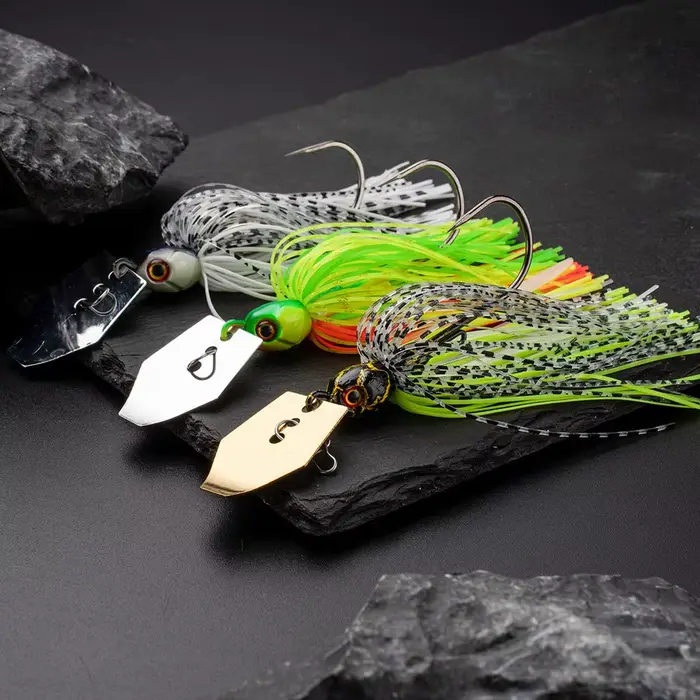 Leurre chatter bait spinner 7g à 21g avec lame danseuse pour vibrations intenses et pêche au buzzbait