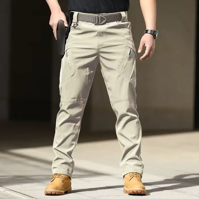 Pantalon militaire tactique ville homme - Imperméable résistant - Entraînement pêche multi-poches