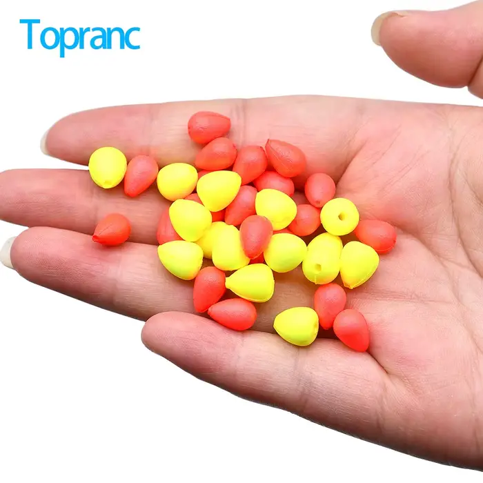 Perles flottantes EVA ultra-légères pour pêche, appâts visuels et accessoires de collision, 50 pièces