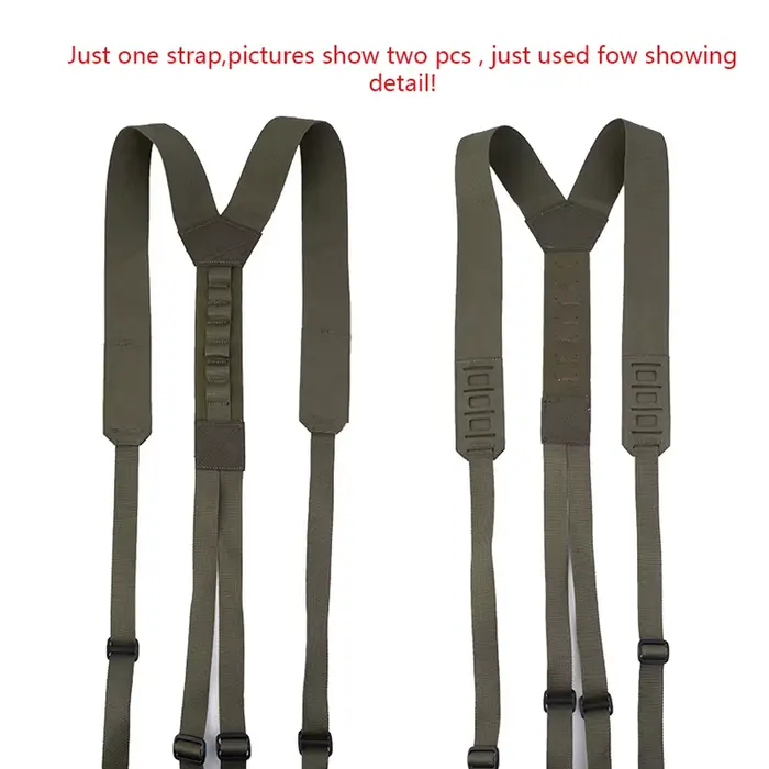 Bretelles de suspension tactiques Y avec sangle de taille pour pêche confortable et équilibrée