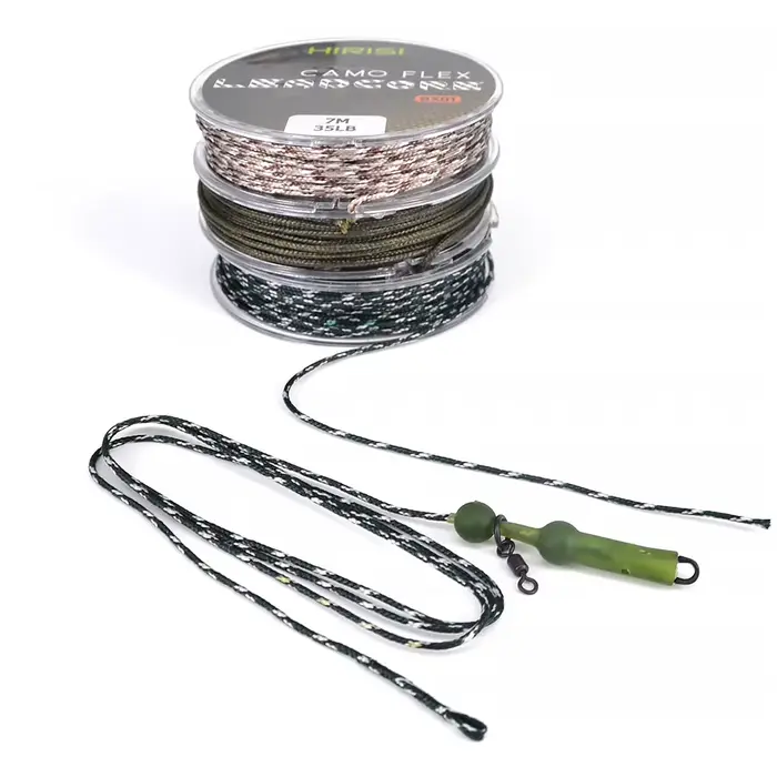 Ligne plombée 3 couleurs 7m 35LB pour montages cheveu carpe pêche spécifique