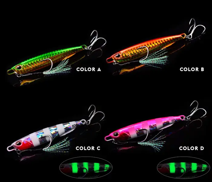 Jig Hot Metal 10g-60g - leurre métallique pour traîne et jigging - truite et bass en eau salée
