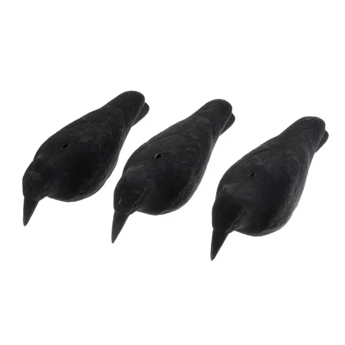 Kit leurres corbeaux plastique réalistes pour outils chasse et contrôle animal jardin