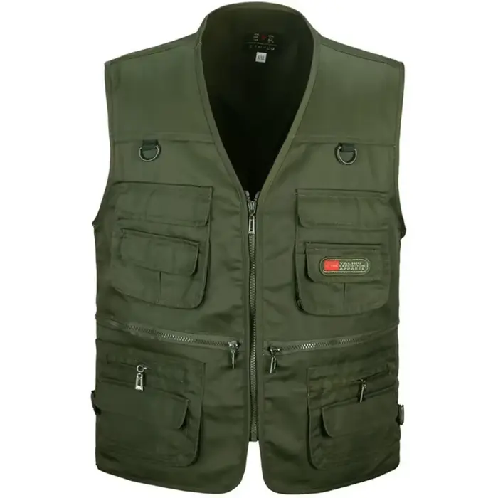 Veste photo pêche multi-poches tactique homme - Veste sans manches respirante pour randonnée et outdoor