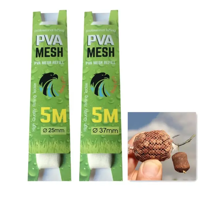 Filet soluble pêche 5M mesh 18/25/37/44mm pour amorçage carpe écologique et feeder européen