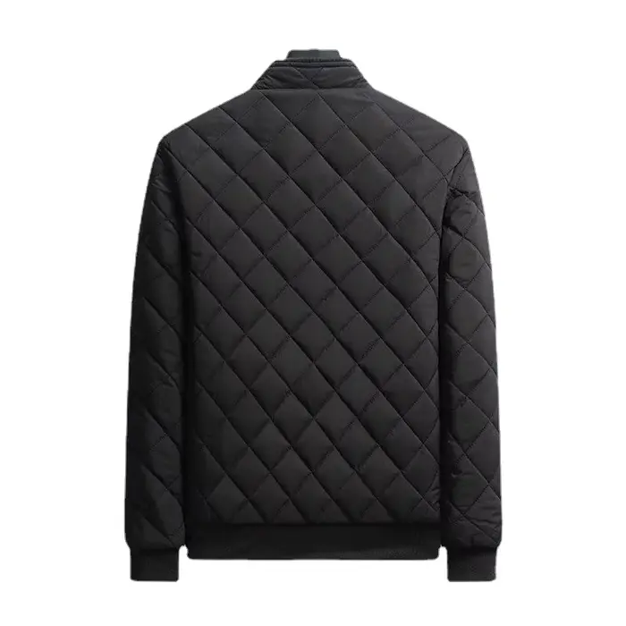 Bomber homme pêche doublé polaire motif diamant veste casual imperméable automne hiver