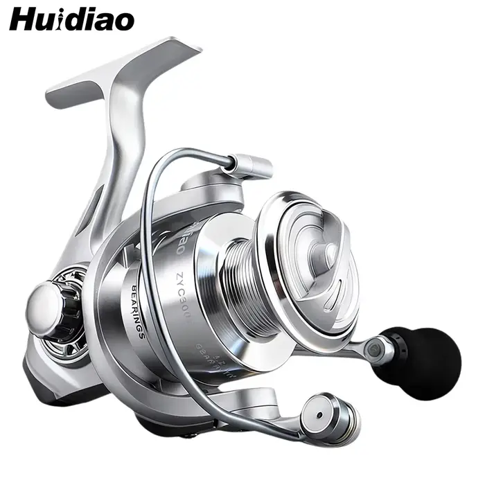 Moulinet spinning Huidiao 2000-7000 débutant - Corps métal 5.2:1 ratio pour pêche polyvalente facile