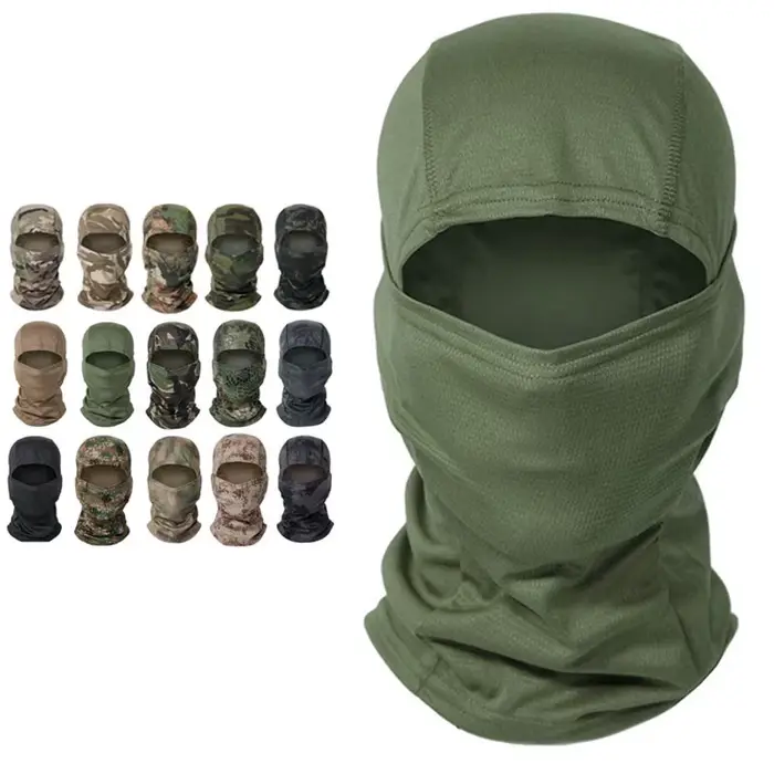 Cagoule tactique Multicam camouflage intégrale pour chasse, pêche, cyclisme et activités outdoor