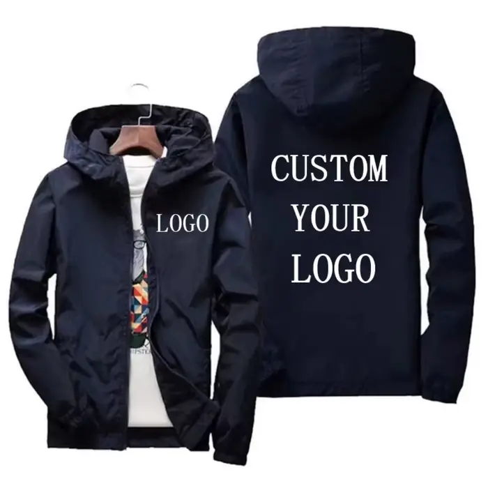 Veste personnalisable unisexe avec logo sur mesure - Windbreaker léger pour pêche et vêtement promotionnel